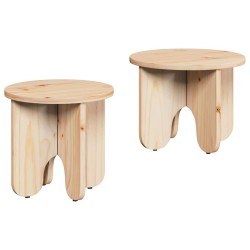 Table basse 2 pcs Naturel Bois de pin massif 622355622355