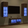 Meubles TV muraux 4 pcs Chêne noir Bois d'ingénierie 622356622356