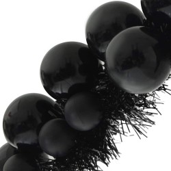 Guirlande de Boules de Noël Noir 186 cm Polystyrène 622357622357