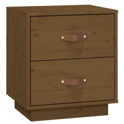  Tables de chevet 2 pcs Marron miel 40x34x45 cm Bois pin massif 622358622358