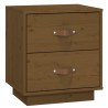  Tables de chevet 2 pcs Marron miel 40x34x45 cm Bois pin massif 622358622358