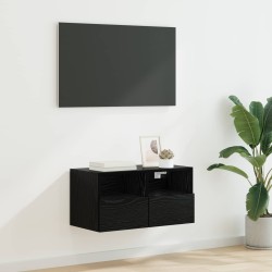 Meuble TV mural Chêne noir 60 x 30 x 30 cm Bois d'ingénierie 622359622359