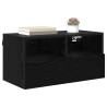Meuble TV mural Chêne noir 60 x 30 x 30 cm Bois d'ingénierie 622359622359