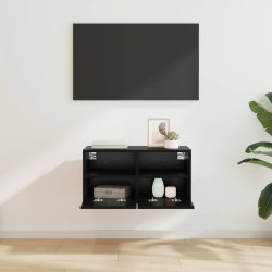 Meuble TV mural Chêne noir 60 x 30 x 30 cm Bois d'ingénierie 622359622359