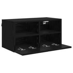 Meuble TV mural Chêne noir 60 x 30 x 30 cm Bois d'ingénierie 622359622359