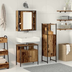 Ensemble de mobilier de salle de bain avec étagère 3 pcs Marron 622362622362