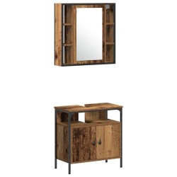 Ensemble de mobilier de salle de bain avec étagère 3 pcs Marron 622362622362