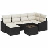 Ensemble de salle à manger pour jardin 7 pcs Marron et Crème 622363622363