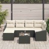 Ensemble de salle à manger pour jardin 7 pcs Marron et Crème 622363622363