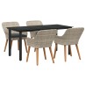Ensemble de salle à manger pour jardin 5 pcs Gris clair 622364622364