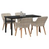 Ensemble de salle à manger pour jardin 5 pcs Gris clair 622364622364