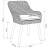 Ensemble de salle à manger pour jardin 5 pcs Gris clair 622364622364