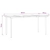 Ensemble de salle à manger pour jardin 5 pcs Gris clair 622364622364
