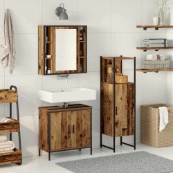 Ensemble de mobilier de salle de bain avec étagère 3 pcs Marron 622366622366
