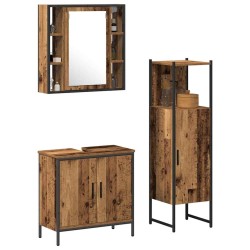 Ensemble de mobilier de salle de bain avec étagère 3 pcs Marron 622366622366