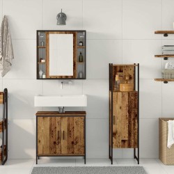 Ensemble de mobilier de salle de bain avec étagère 3 pcs Marron 622366622366