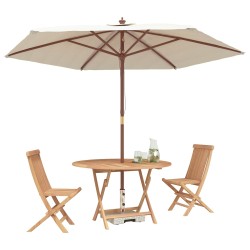 Ensemble bistro de jardin 3 pcs Naturel Bois de teck massif 622369622369