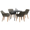 Ensemble de salle à manger pour jardin 5 pcs Gris polyrotin 622371622371
