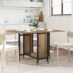 Table à manger pliante avec roulettes 130 x 80 x 76,5 cm 622372622372