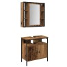 Ensemble de mobilier de salle de bain avec étagère 2 pcs Marron 622381622381