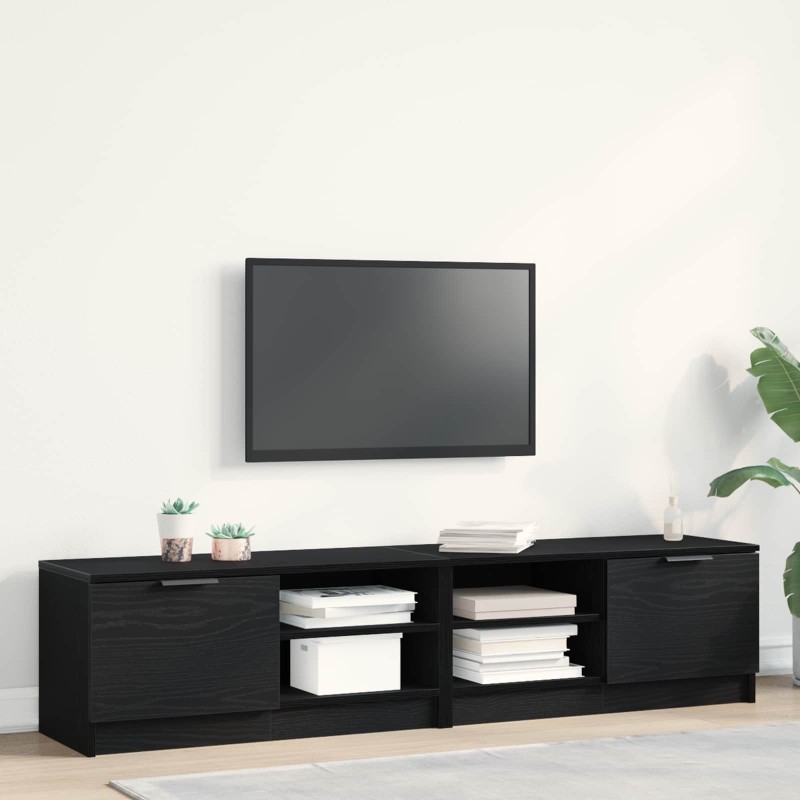 Meuble TV 2 pcs Chêne noir 80 x 35 x 36,5 cm Bois d'ingénierie 622384622384