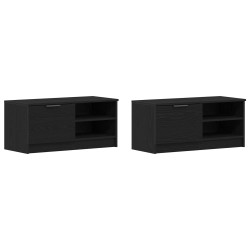 Meuble TV 2 pcs Chêne noir 80 x 35 x 36,5 cm Bois d'ingénierie 622384622384
