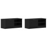 Meuble TV 2 pcs Chêne noir 80 x 35 x 36,5 cm Bois d'ingénierie 622384622384