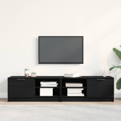 Meuble TV 2 pcs Chêne noir 80 x 35 x 36,5 cm Bois d'ingénierie 622384622384