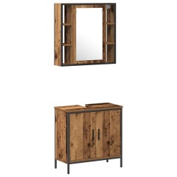Ensemble de mobilier de salle de bain avec étagère 2 pcs Marron 622387622387