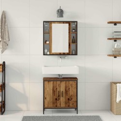 Ensemble de mobilier de salle de bain avec étagère 2 pcs Marron 622387622387