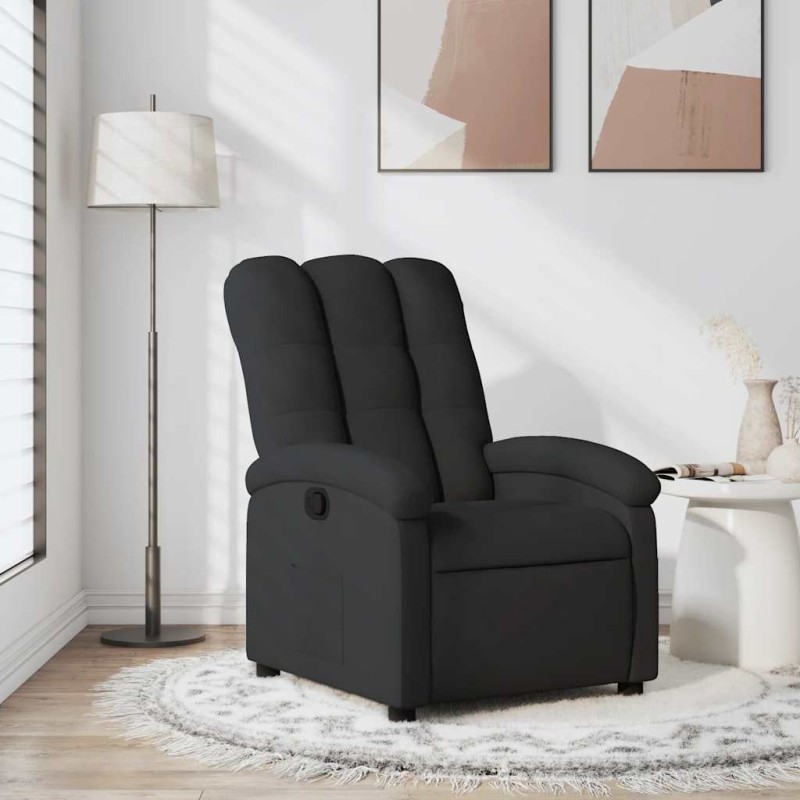Fauteuil inclinable en tissu noir 622388622388