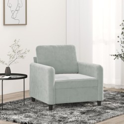 Fauteuil Gris clair 60 cm Velours 622389622389