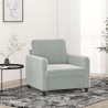 Fauteuil Gris clair 60 cm Velours 622389622389