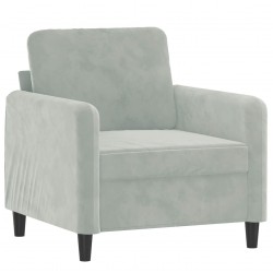 Fauteuil Gris clair 60 cm Velours 622389622389