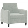 Fauteuil Gris clair 60 cm Velours 622389622389