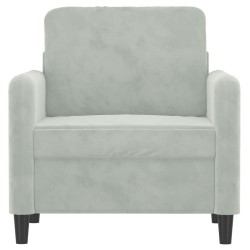 Fauteuil Gris clair 60 cm Velours 622389622389