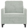 Fauteuil Gris clair 60 cm Velours 622389622389