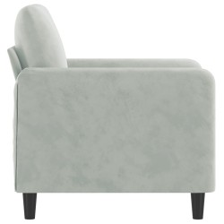 Fauteuil Gris clair 60 cm Velours 622389622389