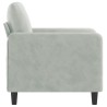 Fauteuil Gris clair 60 cm Velours 622389622389