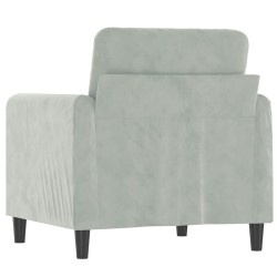 Fauteuil Gris clair 60 cm Velours 622389622389