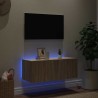 Meuble TV mural avec lumières LED chêne sonoma 80x35x31 cm 622392622392