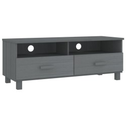 Meuble TV HAMAR Gris foncé 106x40x40 cm Bois massif de pin 622394622394