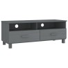 Meuble TV HAMAR Gris foncé 106x40x40 cm Bois massif de pin 622394622394