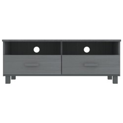 Meuble TV HAMAR Gris foncé 106x40x40 cm Bois massif de pin 622394622394