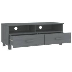 Meuble TV HAMAR Gris foncé 106x40x40 cm Bois massif de pin 622394622394