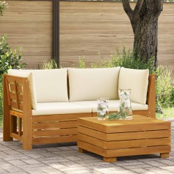 Ensemble de salon de jardin 2 Pièce Marron Bois d'Acacia Massif 622400622400