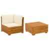 Ensemble de salon de jardin 2 Pièce Marron Bois d'Acacia Massif 622400622400