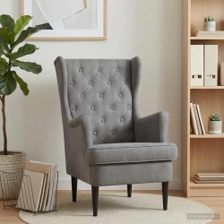 Fauteuil Gris foncé Velours 622402622402