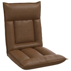 Fauteuil de sol ajustable Marron Tissu 622408622408