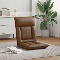Fauteuil de sol ajustable Marron Tissu 622408622408
